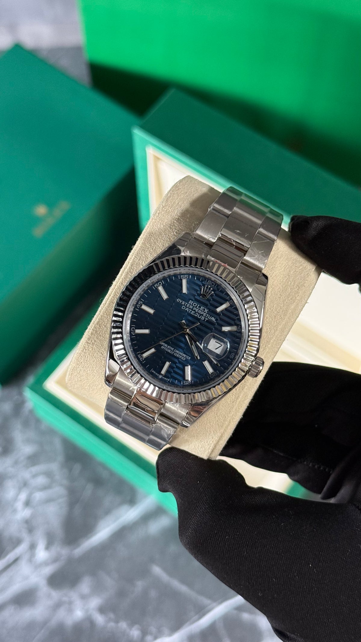 RLX DATEJUST X (PLATA/AZUL)