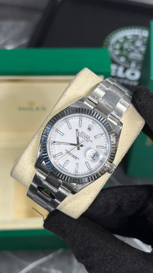 RLX DATEJUST (PLATA/BLANCO)