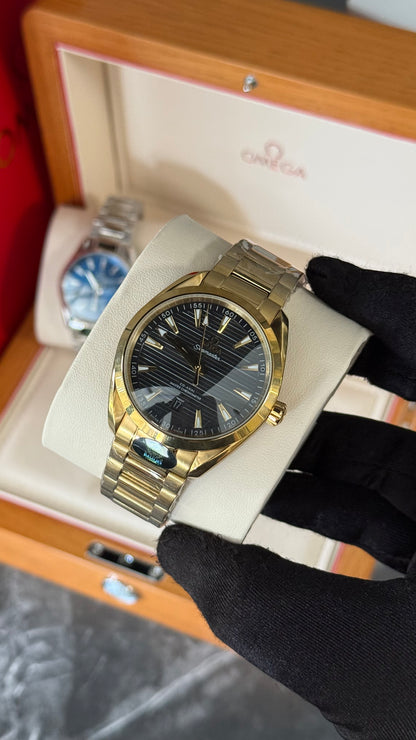 OMG AQUA TERRA (ORO/ NEGRO) 41mm