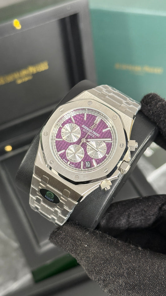 AP ROYAL OAK CRONÓGRAFO (PLATA/PURPURA)