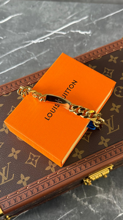 PULSERA LV ESTAMPADO ORO