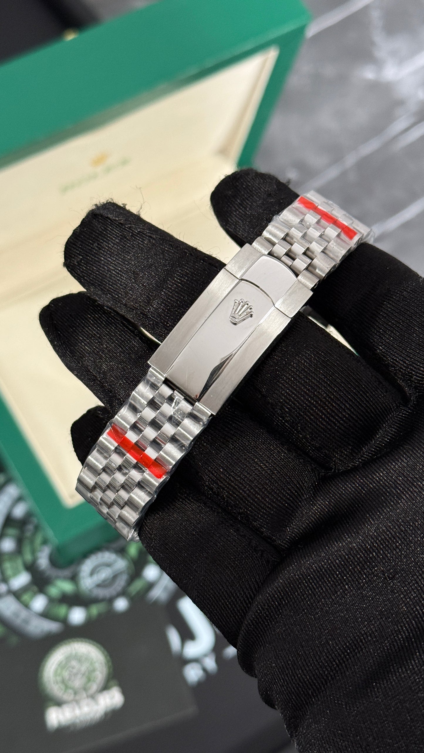 RLX DATEJUST (PLATA/NEGRO/DIAMANTES)