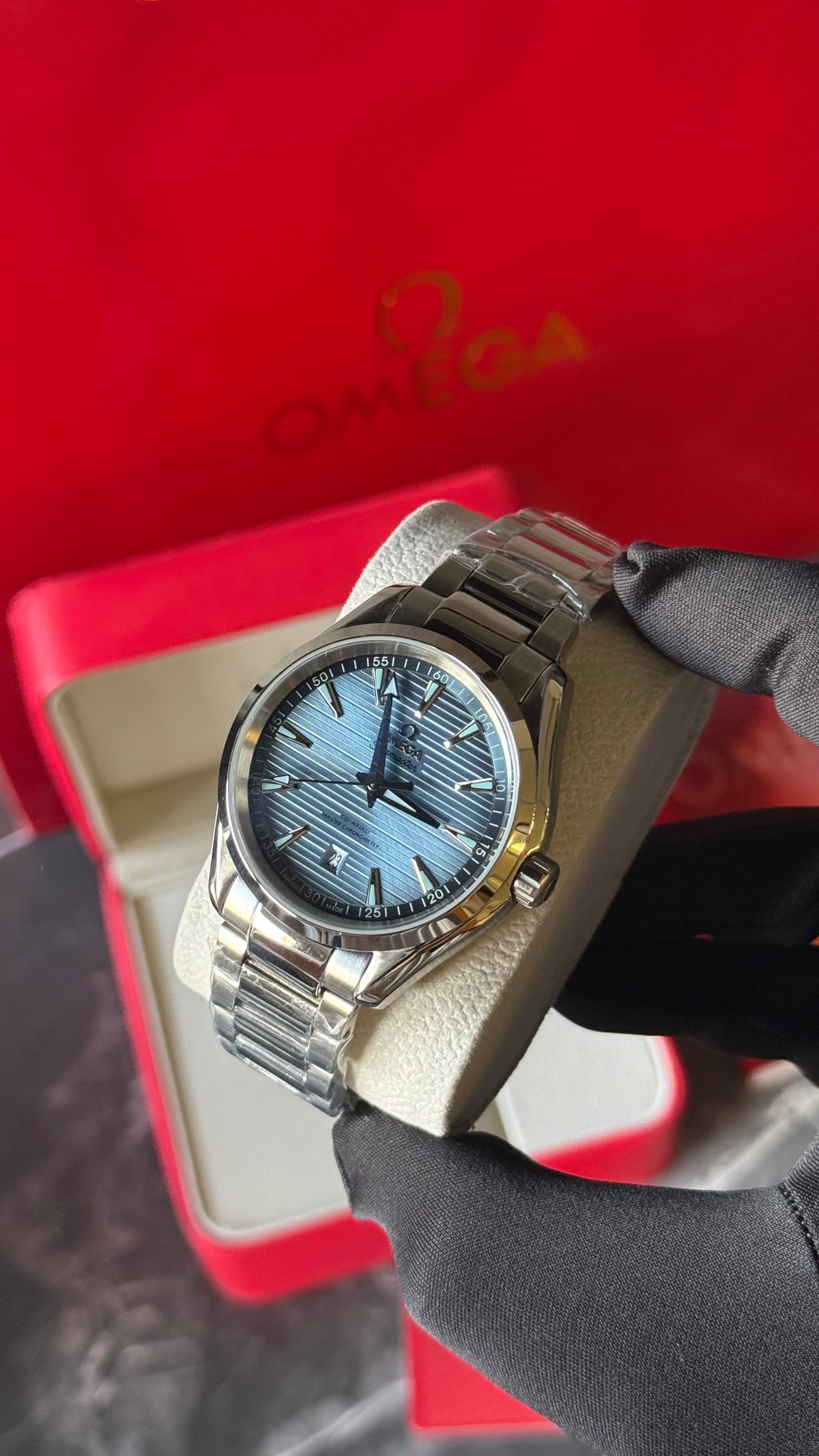 OMG AQUATERRA (PLATA/AZUL CELESTE) 41mm