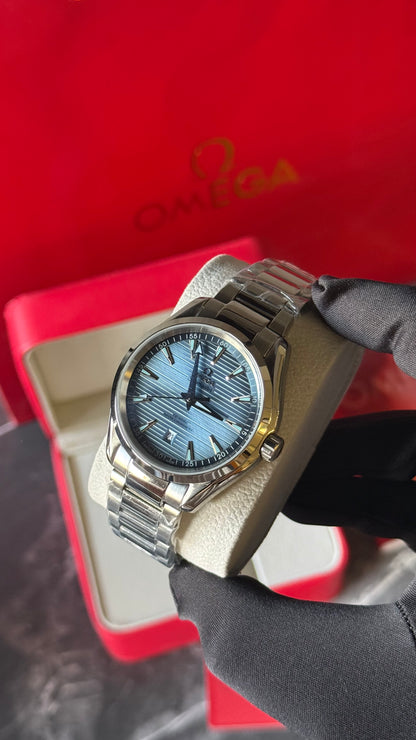 OMG AQUATERRA (PLATA/AZUL CELESTE) 41mm