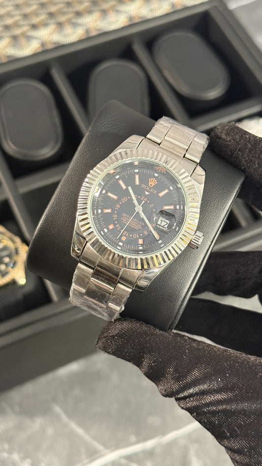 RLX SKY DIVELLER PLATA / NEGRO