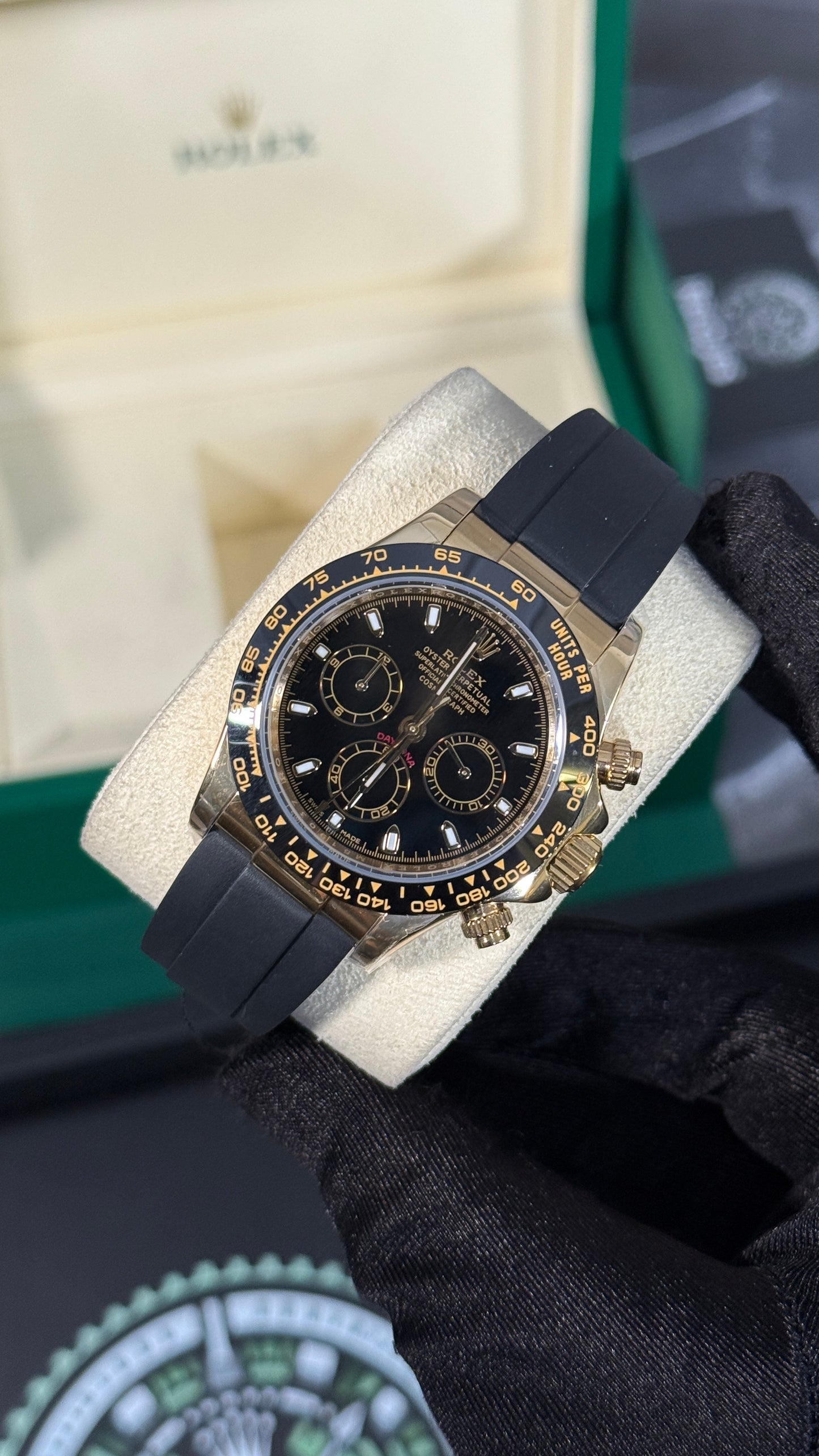 RLX DAYTONA (ORO-NEGRO/NEGRO) GOMA