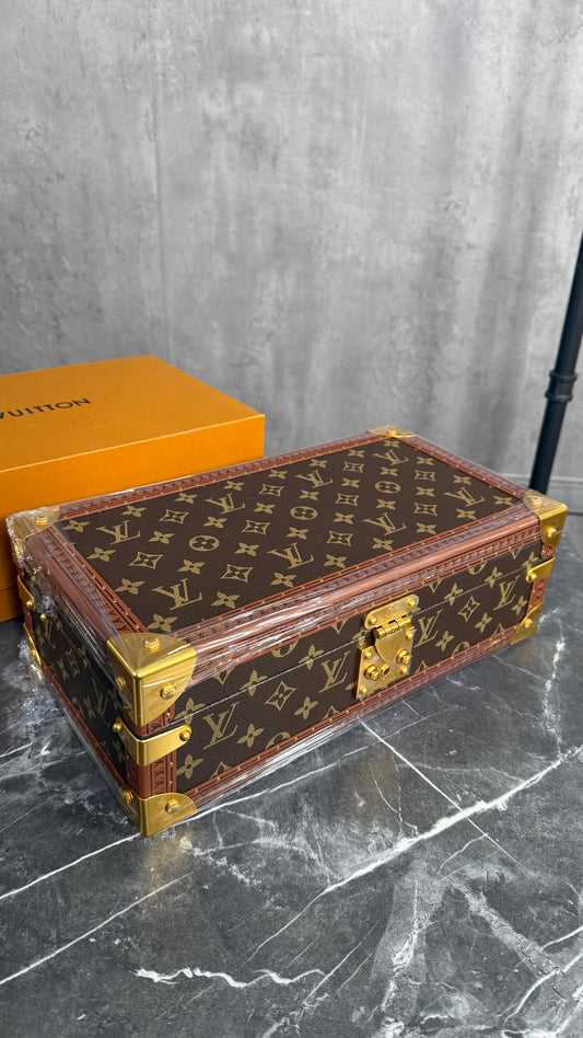 CAJA LV MARRÓN X 8 RELOJES