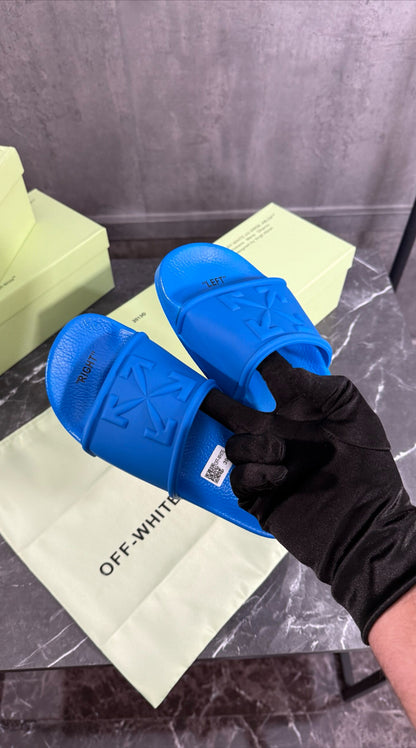 CHANCLAS OFF-W AZULES