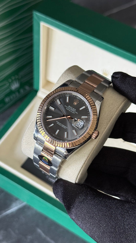 RLX DATEJUST (GRIS/ ORO ROSA/ PLATA) 41MM