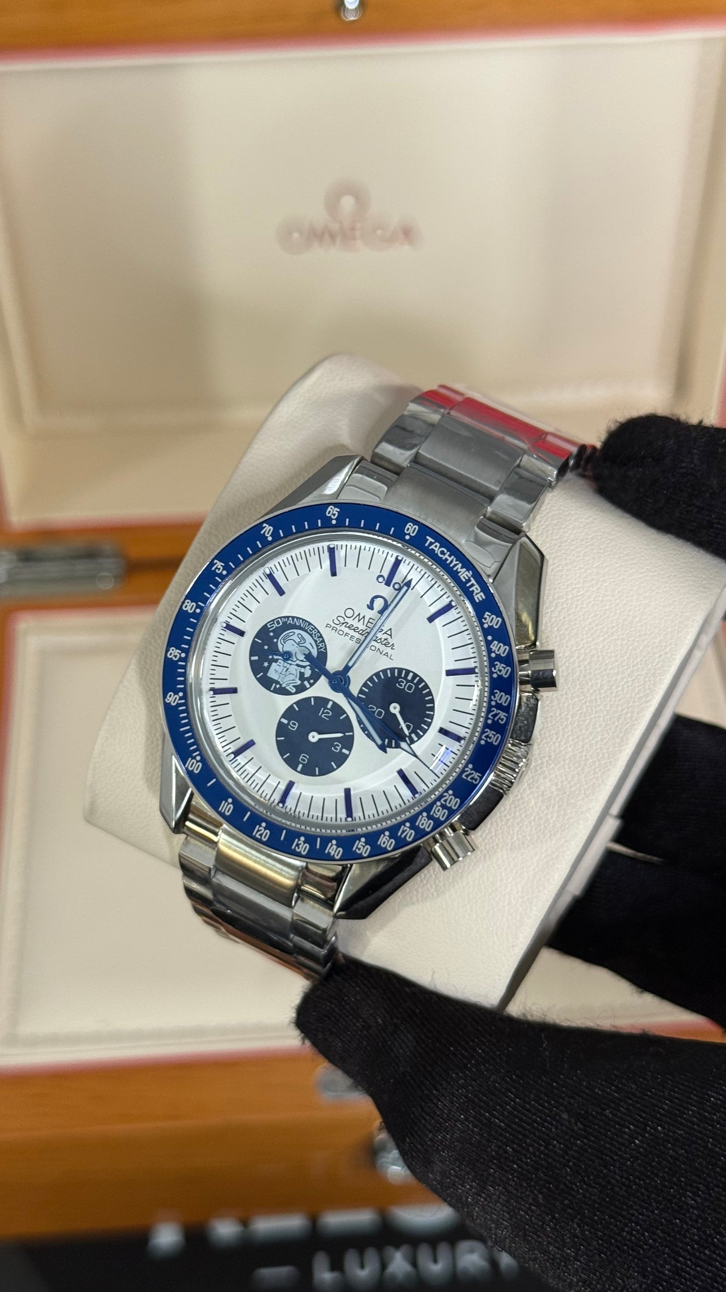 OMG SPEEDMASTER (PLATA/AZUL) SNOOPY