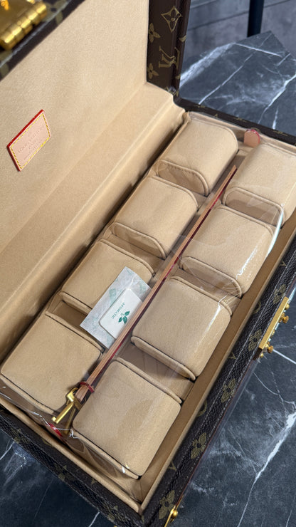CAJA LV MARRÓN X 8 RELOJES