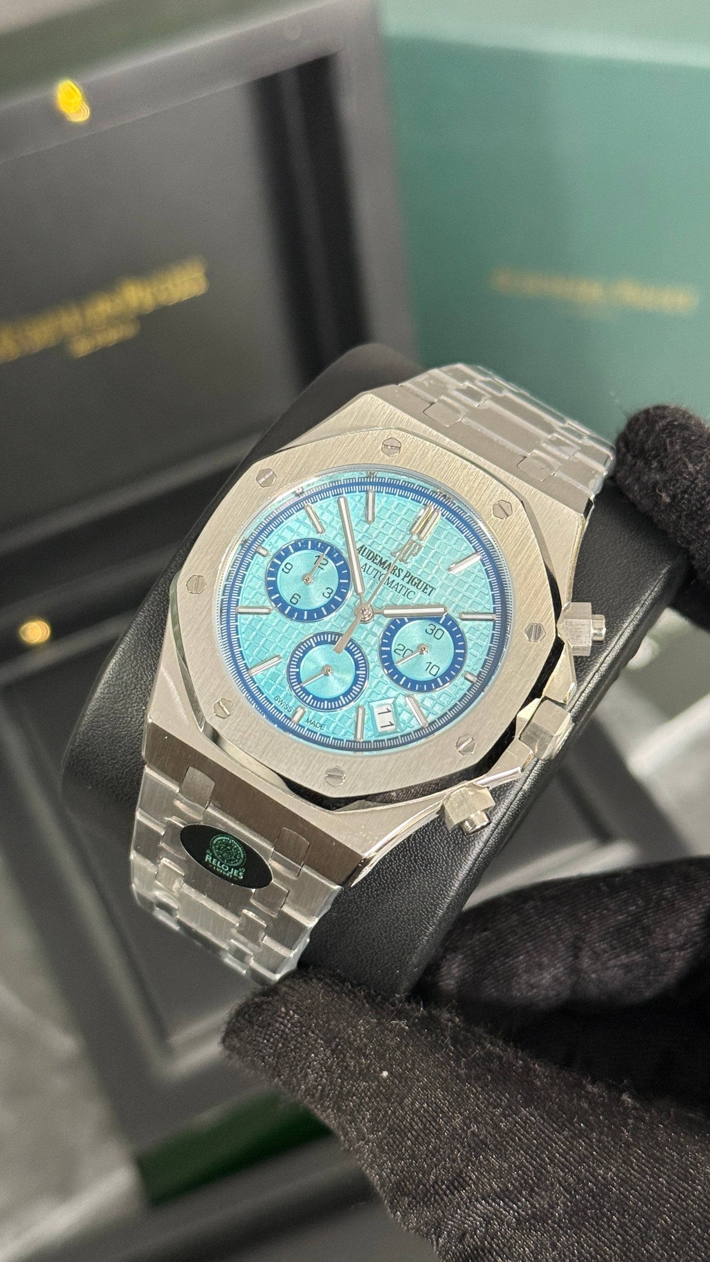 AP ROYAL OAK CRONÓGRAFO (PLATA/AZUL CLR)