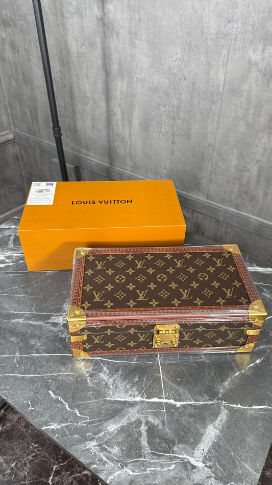 CAJA LV MARRÓN X 8 RELOJES