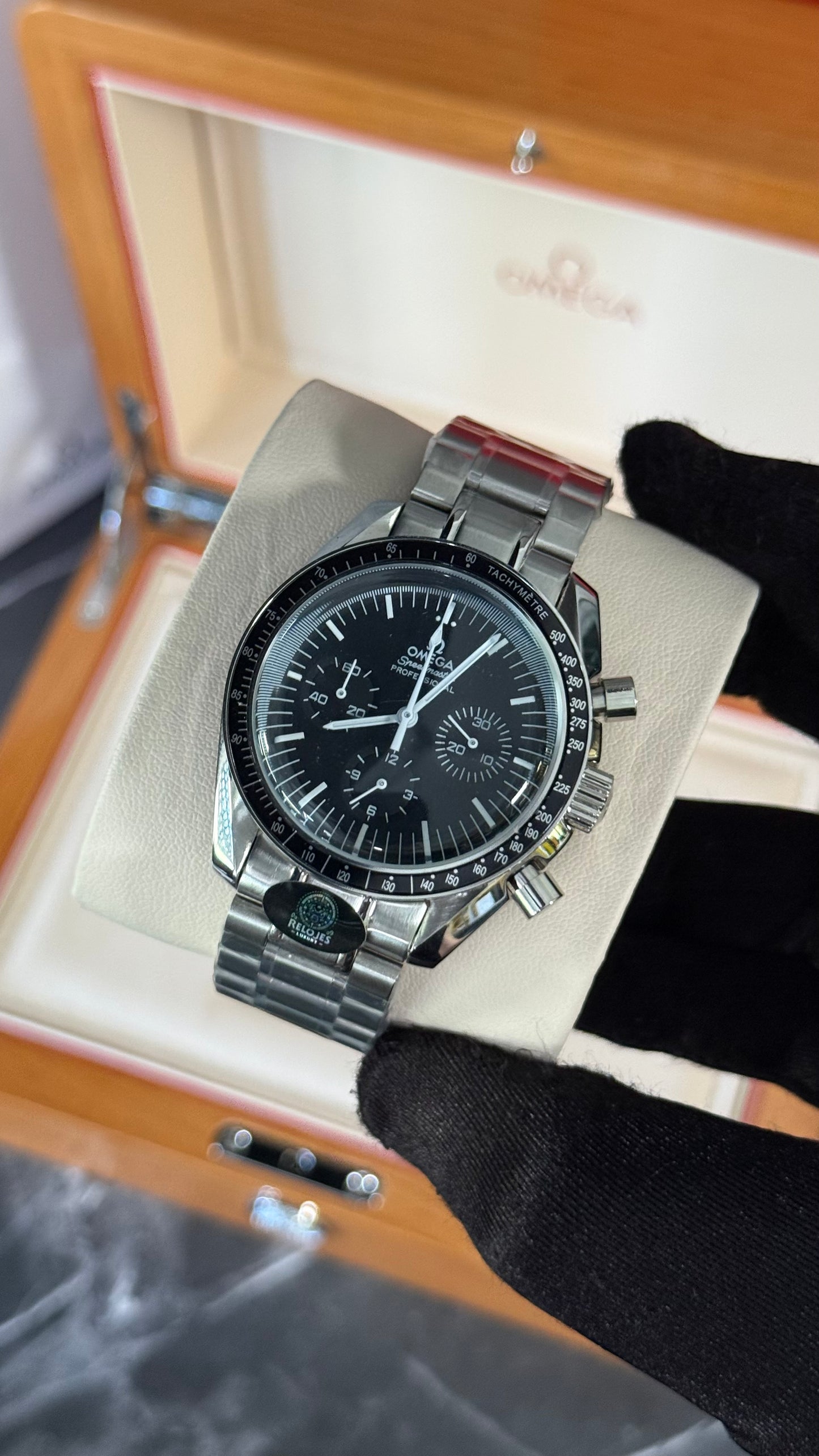OMG SPEEDMASTER (NEGRO/PLATA) CUARZO