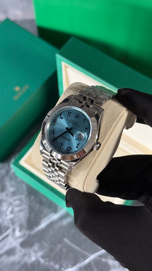 RLX DATEJUST JUBILEE (PLATA/AZUL-ARABIC) liso