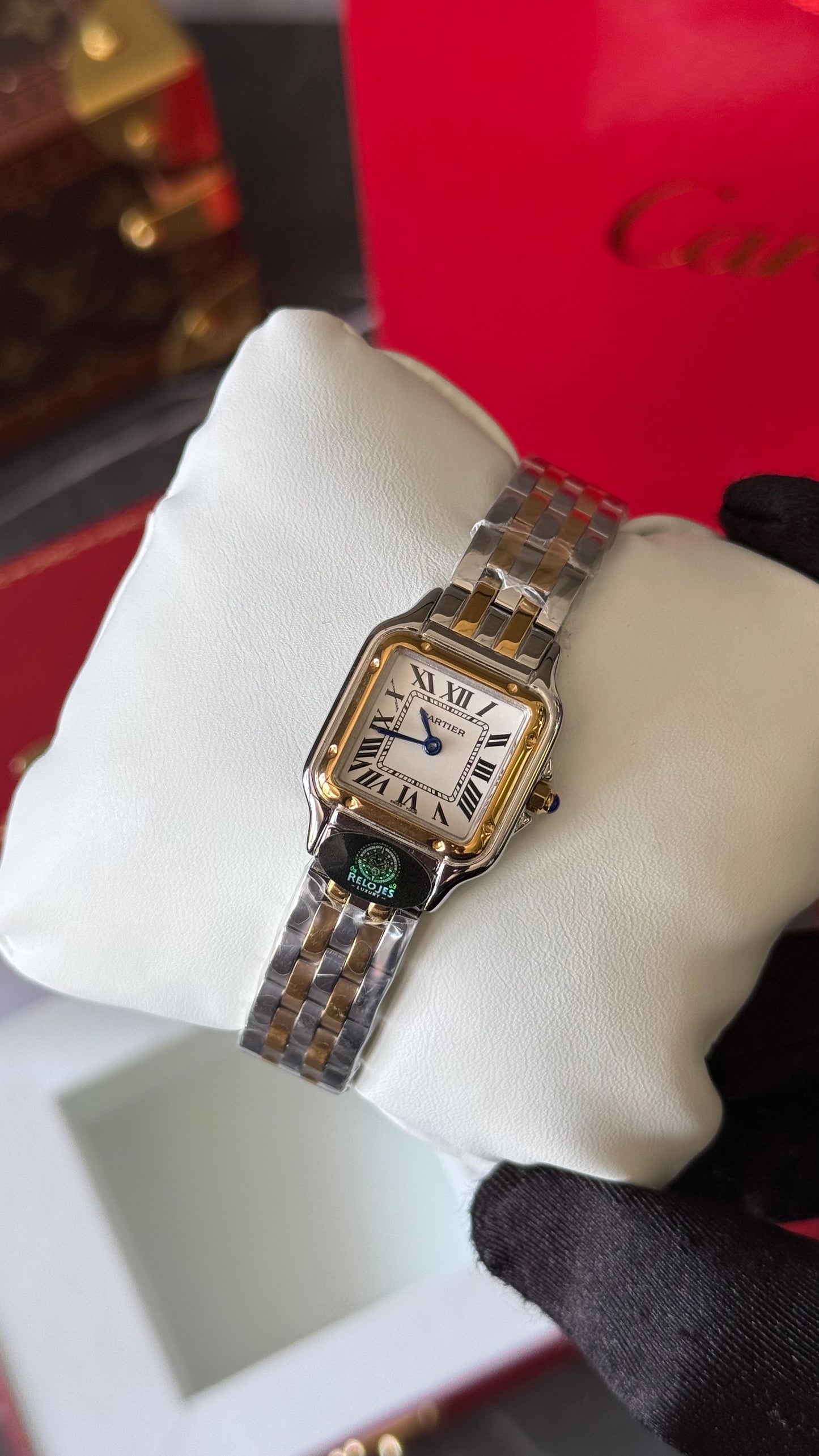 CRT PANTHÈRE BICOLOR (ORO ROSA / PLATA) 22MM