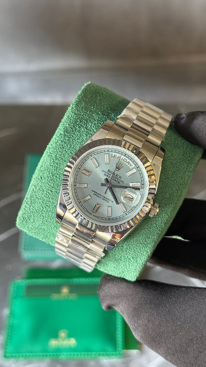 RLX DAY-DATE (ICE BLUE/ BAGUETTE) 36MM