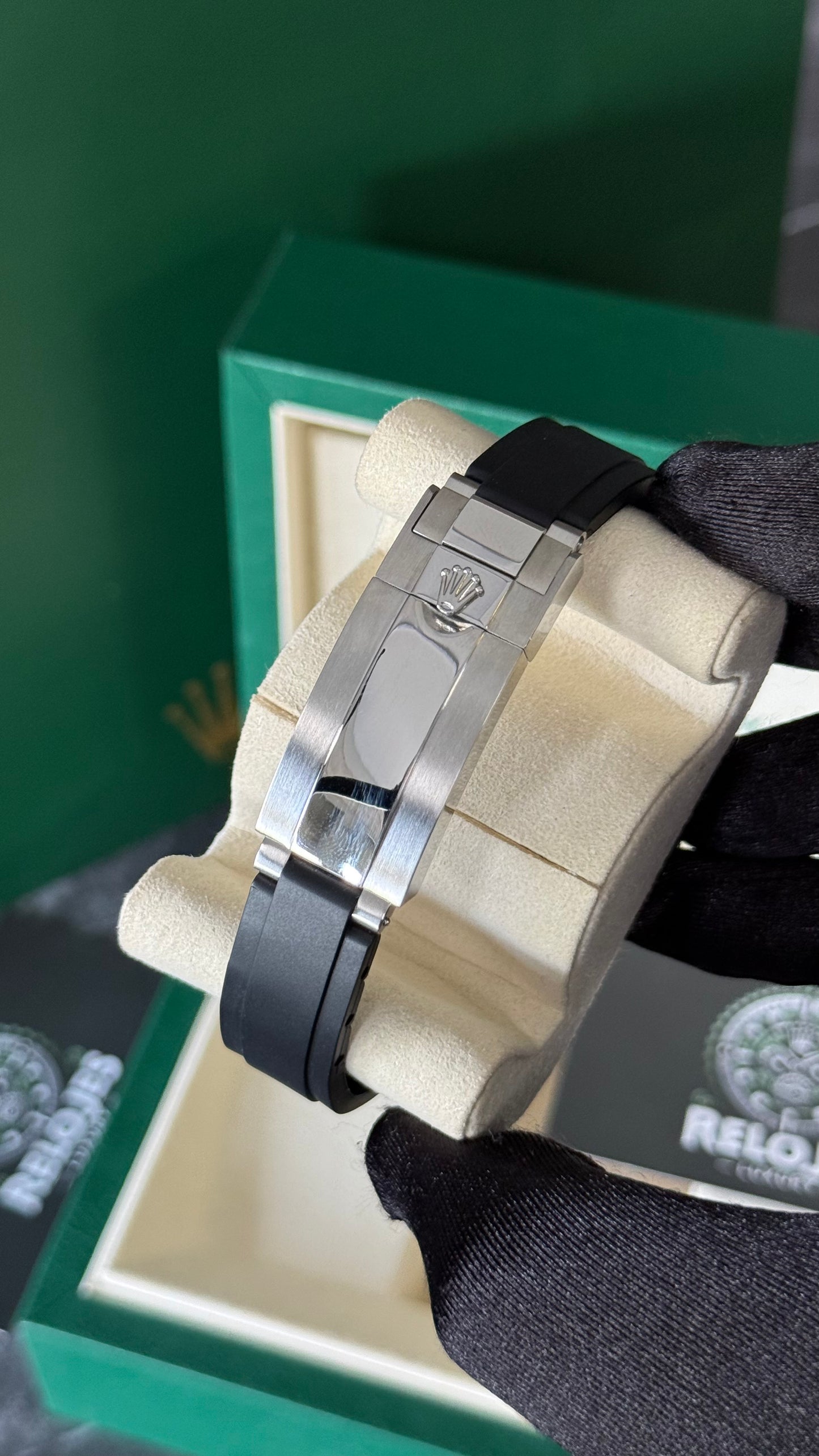 RLX SUBMARINER (PLATA/ NEGRO) GOMA