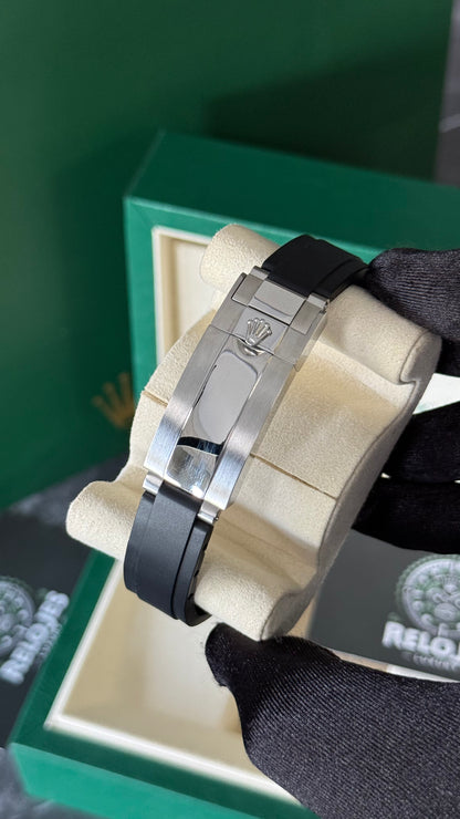 RLX SUBMARINER (PLATA/ NEGRO) GOMA