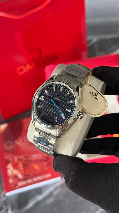 OMG AQUA TERRA (PLATA/AZUL) V2 41mm
