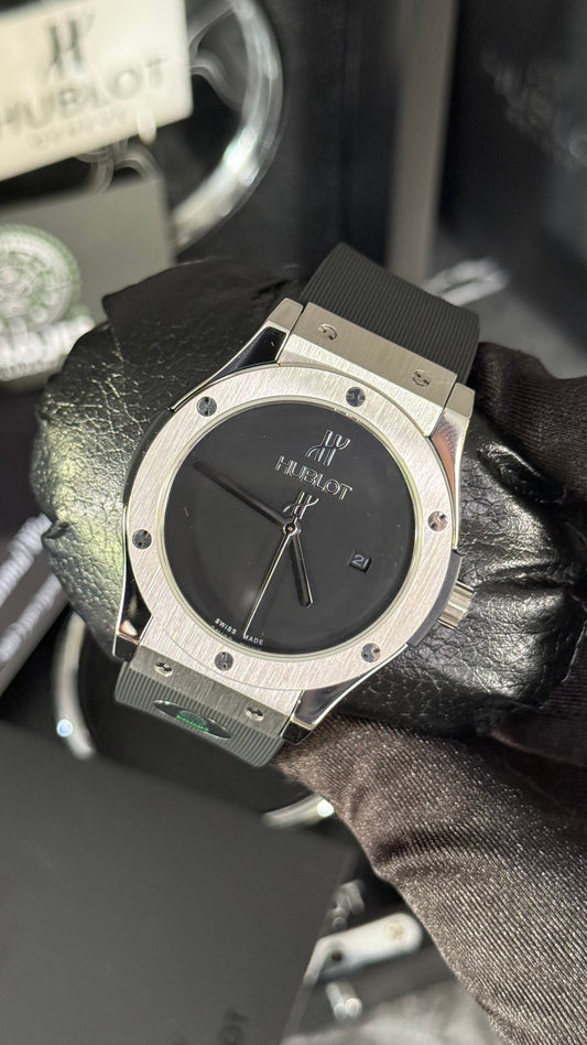 HBLT CLASSIC FUSIÓN (PLATA/ NEGRO) 42MM