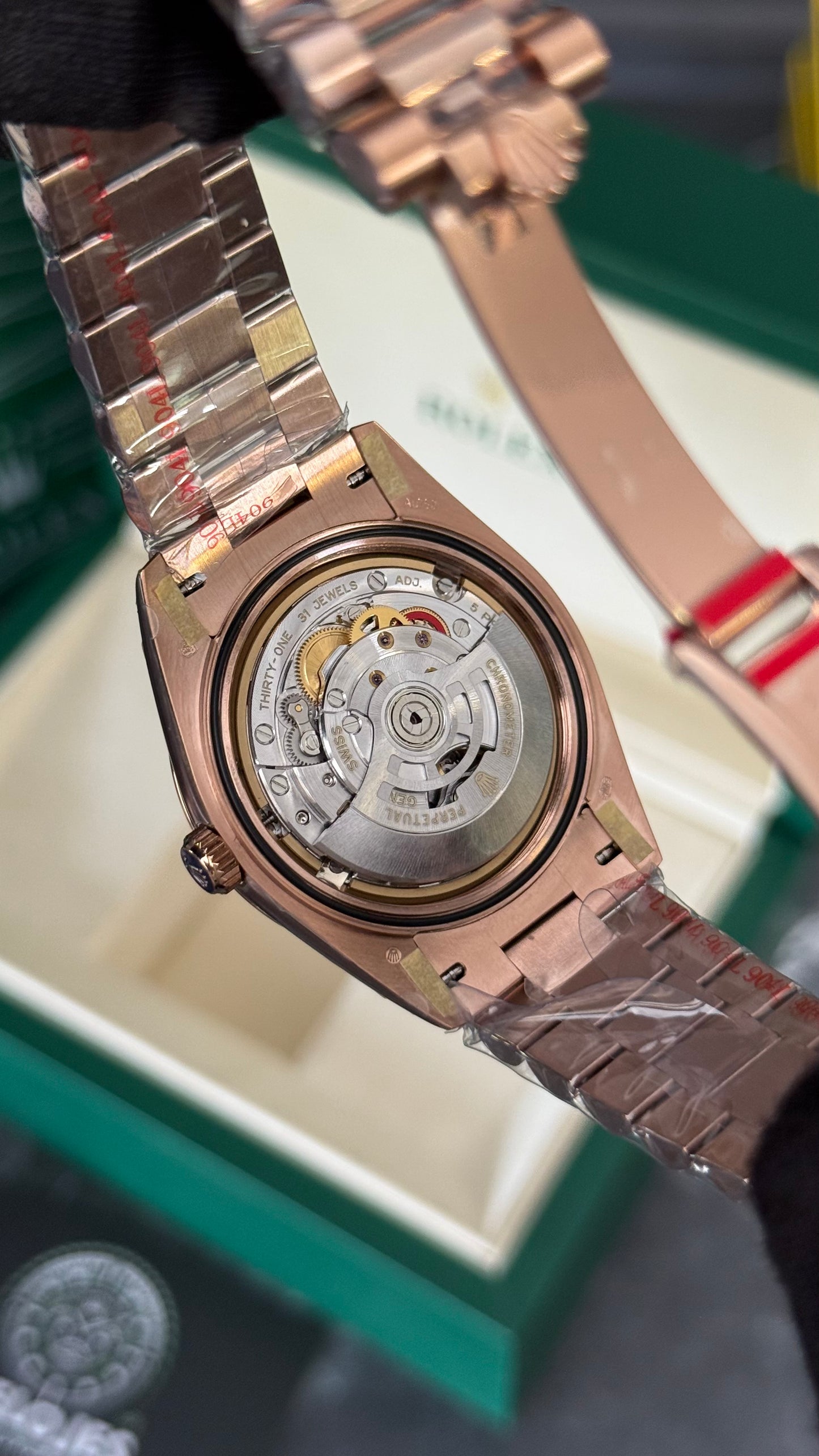 RLX DAY-DATE (CHOCOLATE/ORO ROSA) SUPERCL0N