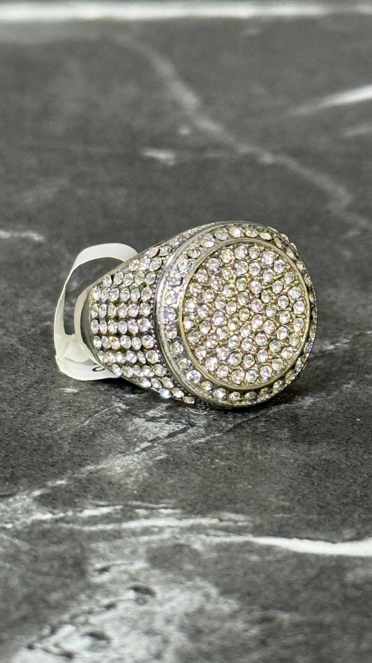 Anillo diamantes full plata