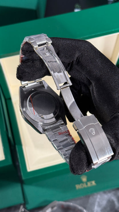 RLX OYSTER PERPETUAL (PLATA/NEGRO)