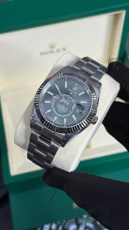 RLX SKY-DWELLER (PLATA/VERDE)