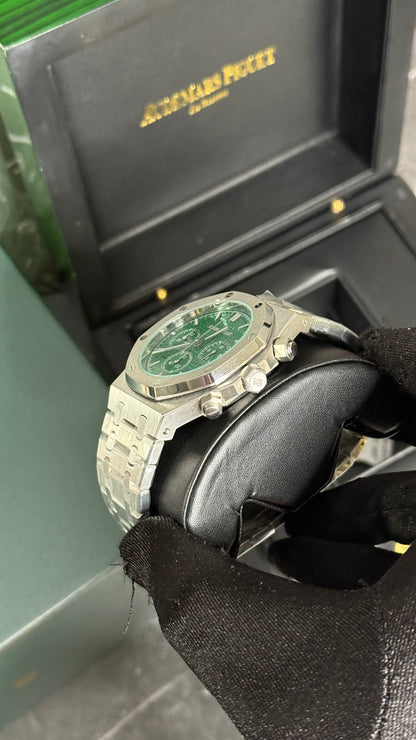 AP ROYAL OAK CRONÓGRAFO (PLATA/VERDE)
