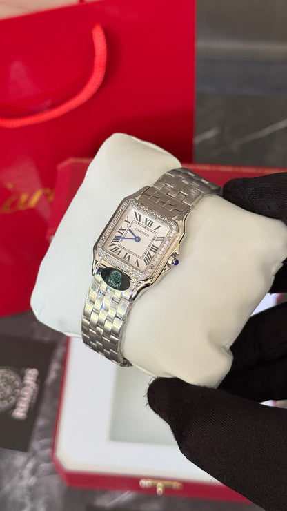 CRT PANTHÈRE (PLATA/ BRILLANTE) 28MM