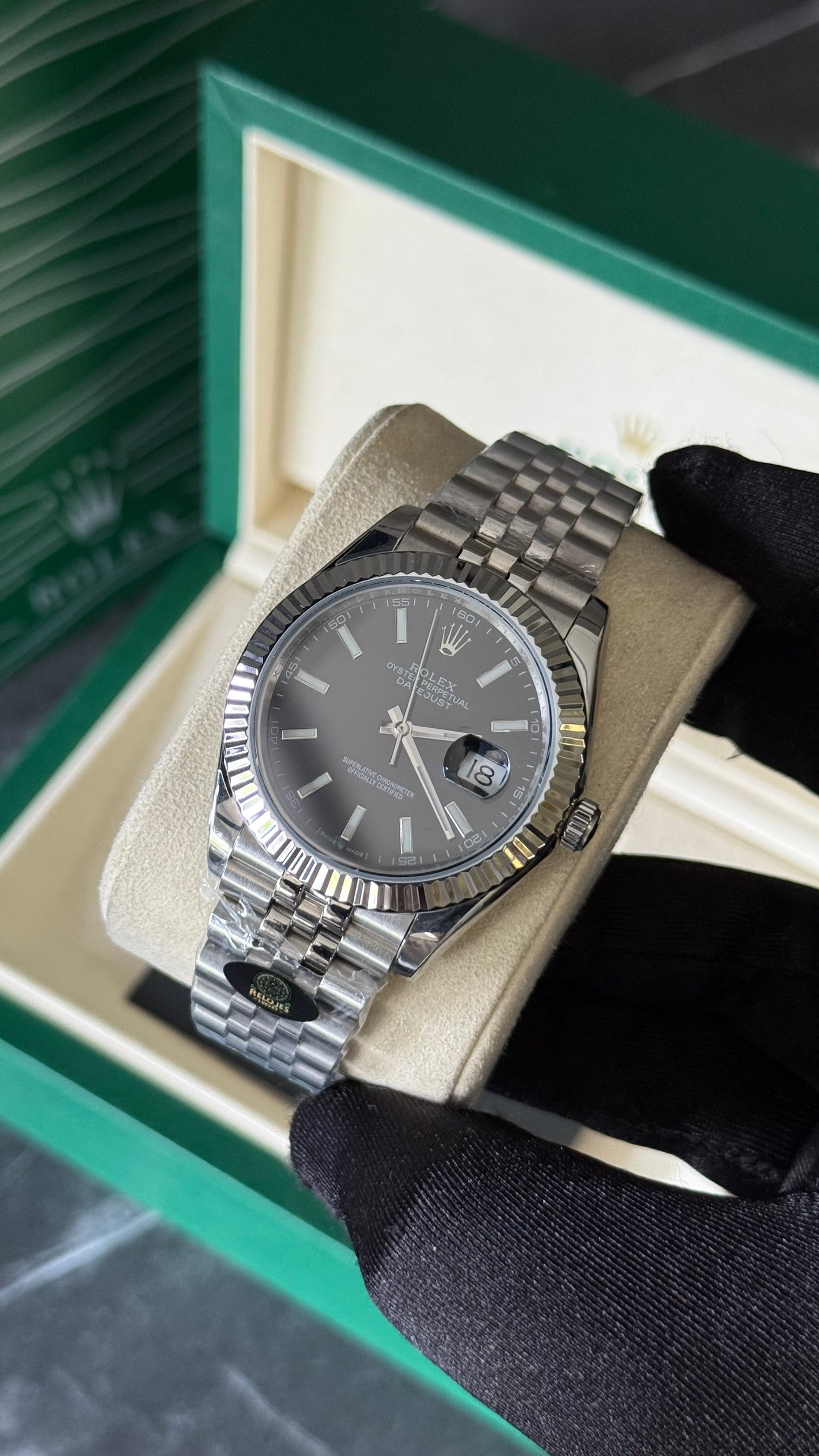 RLX DATEJUST JUBILEE (NEGRO/PLATA) 2025