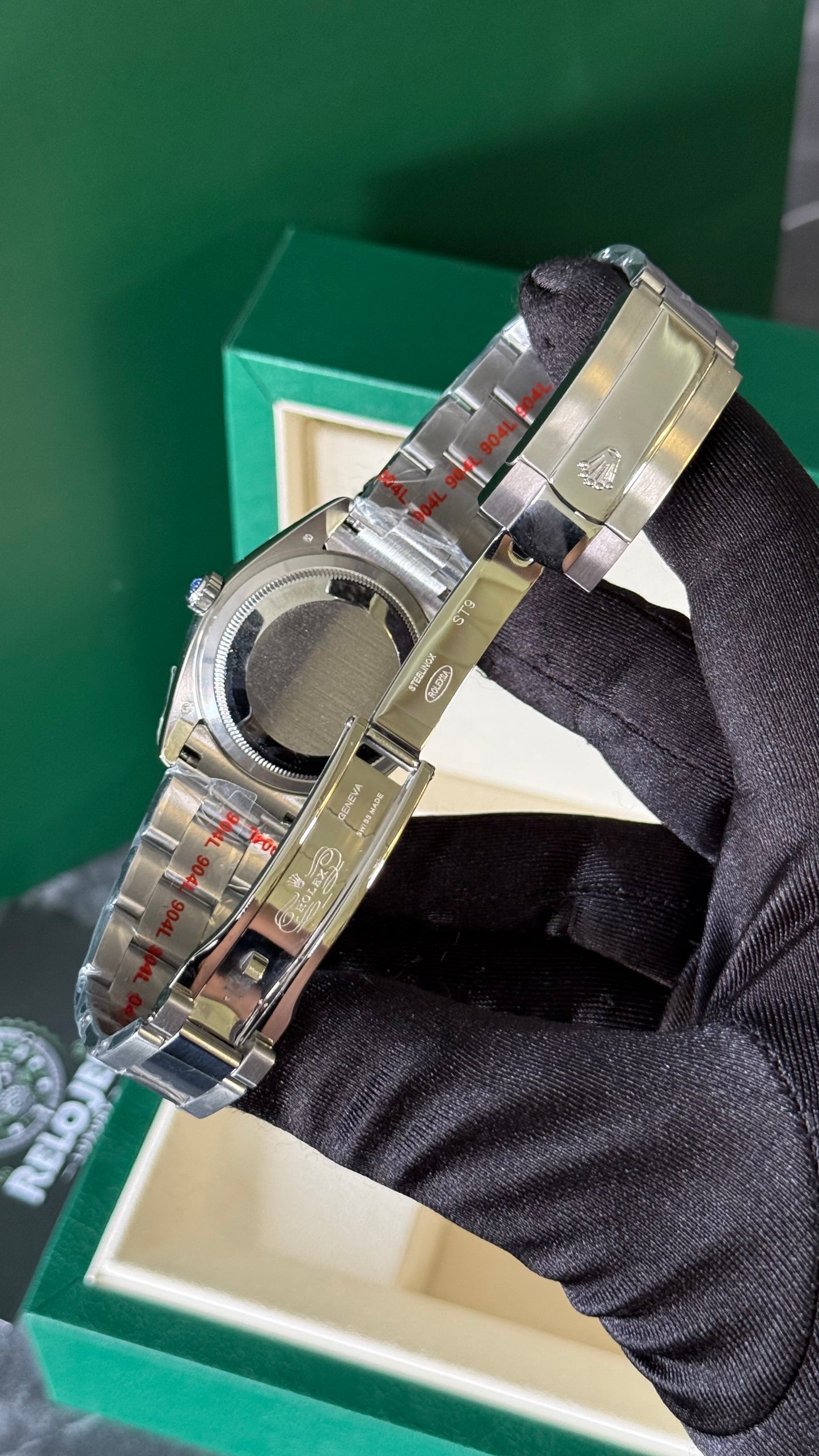 RLX DAY-DATE PLATA/ NEGRO SER