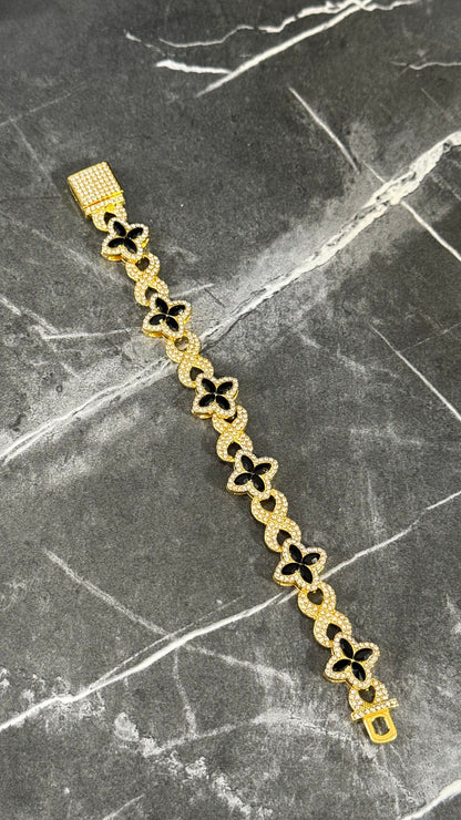 PULSERA DIAMANTES ORO EST