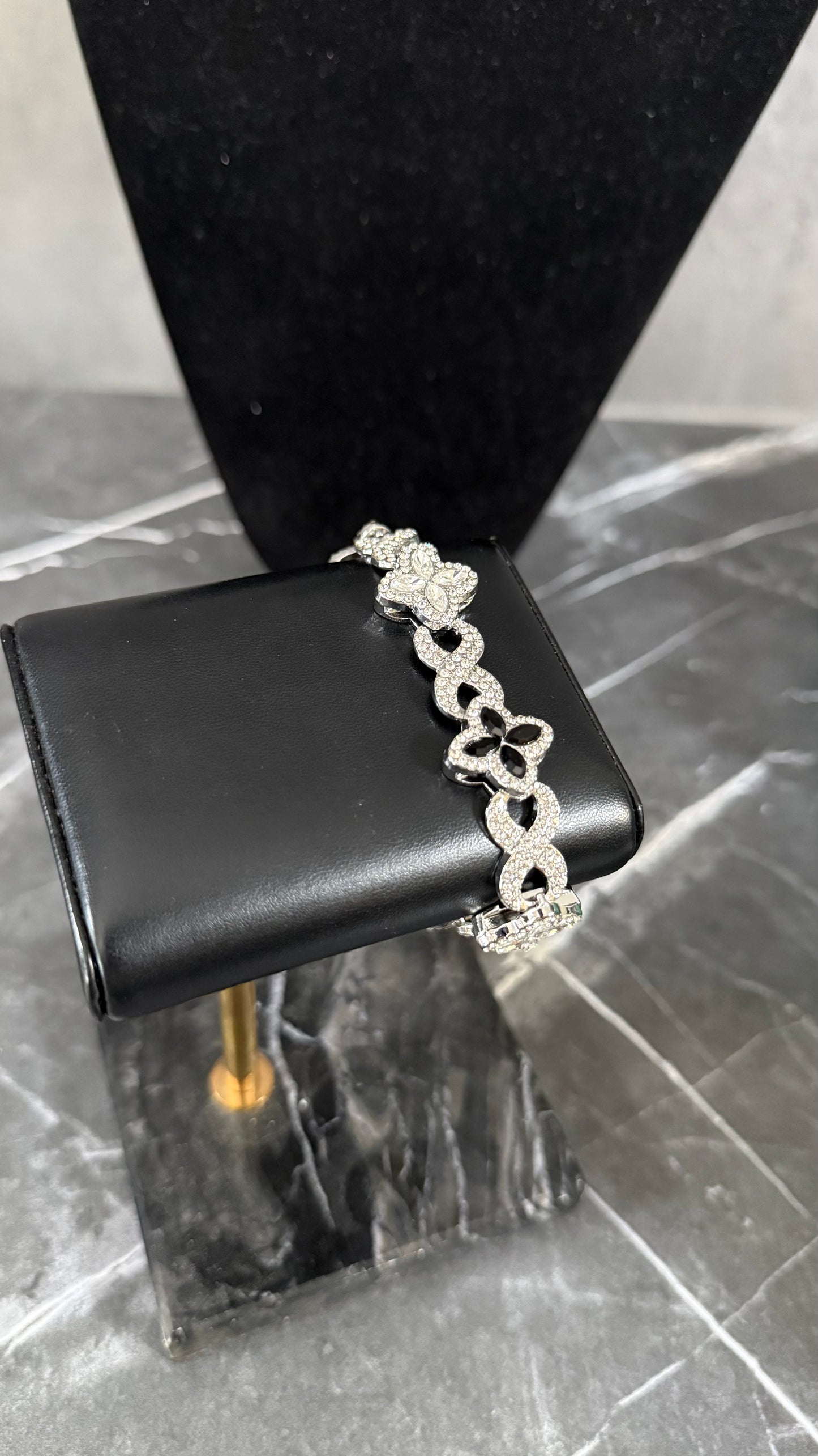 PULSERA DIAMANTES PLATA EST