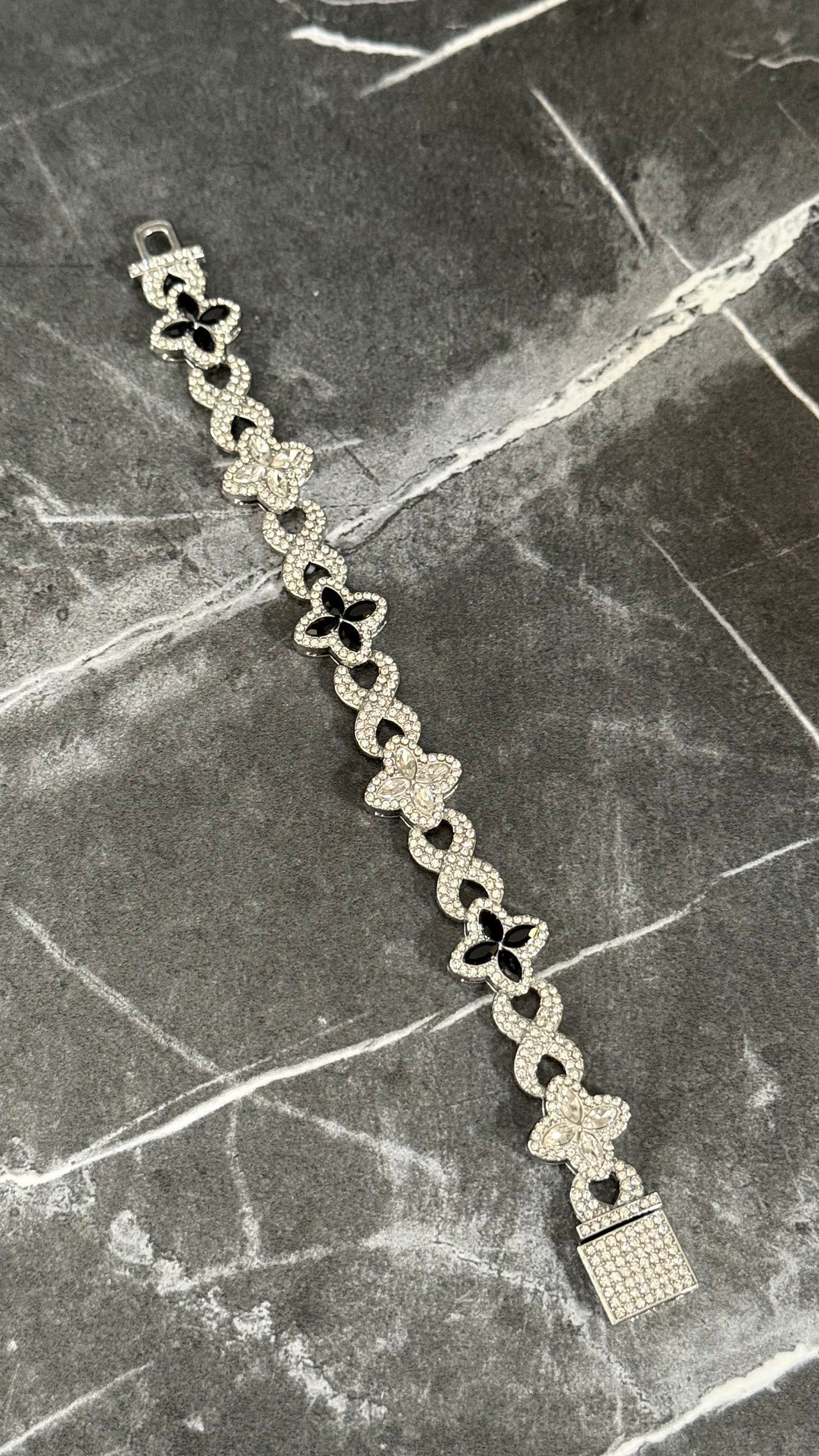 PULSERA DIAMANTES PLATA EST