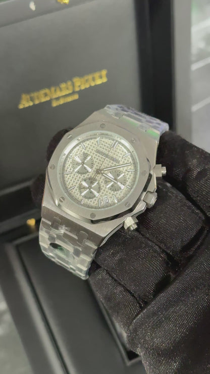 AP ROYAL OAK CRONÓGRAFO (PLATA/BLANCO)