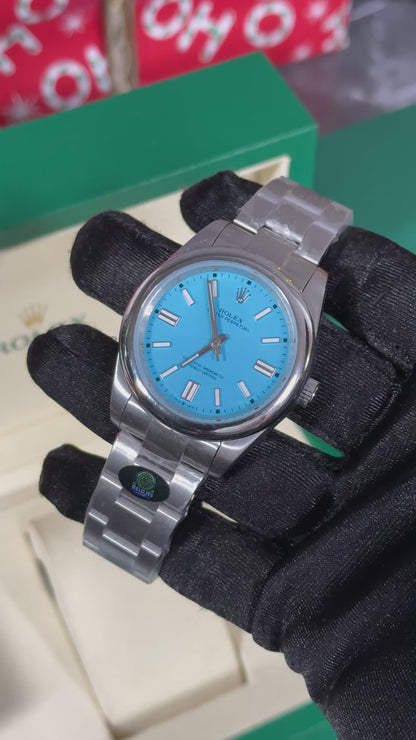 RLX OYSTER PERPETUAL (PLATA/TIFFANY)