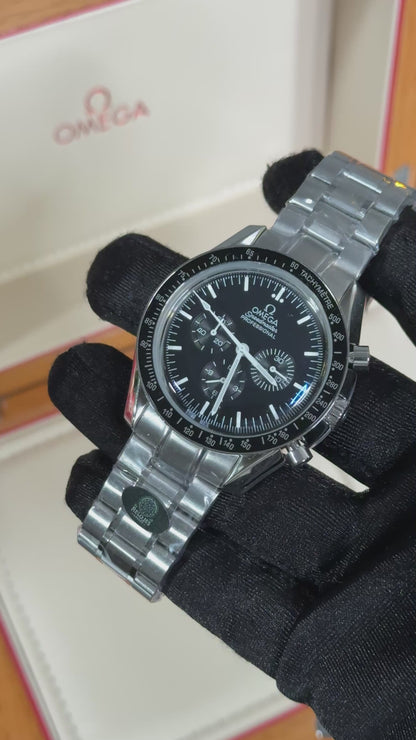 OMG SPEEDMASTER (PLATA/NEGRA) AUTOMÁTICO