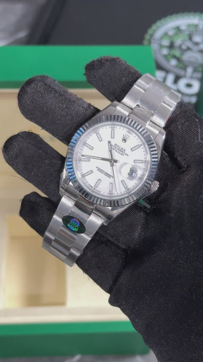 RLX DATEJUST (PLATA/BLANCO)