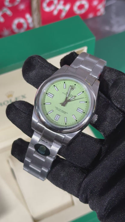 RLX OYSTER PERPETUAL (PLATA/PISTACHO)