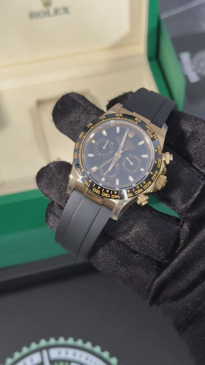 RLX DAYTONA (ORO-NEGRO/NEGRO) GOMA