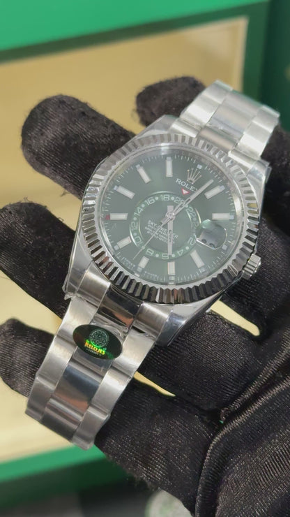 RLX SKY-DWELLER (PLATA/VERDE)