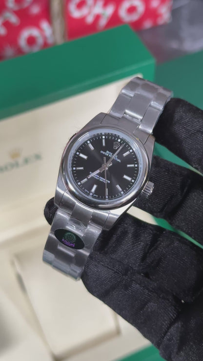 RLX OYSTER PERPETUAL (PLATA/NEGRO) 31 MM